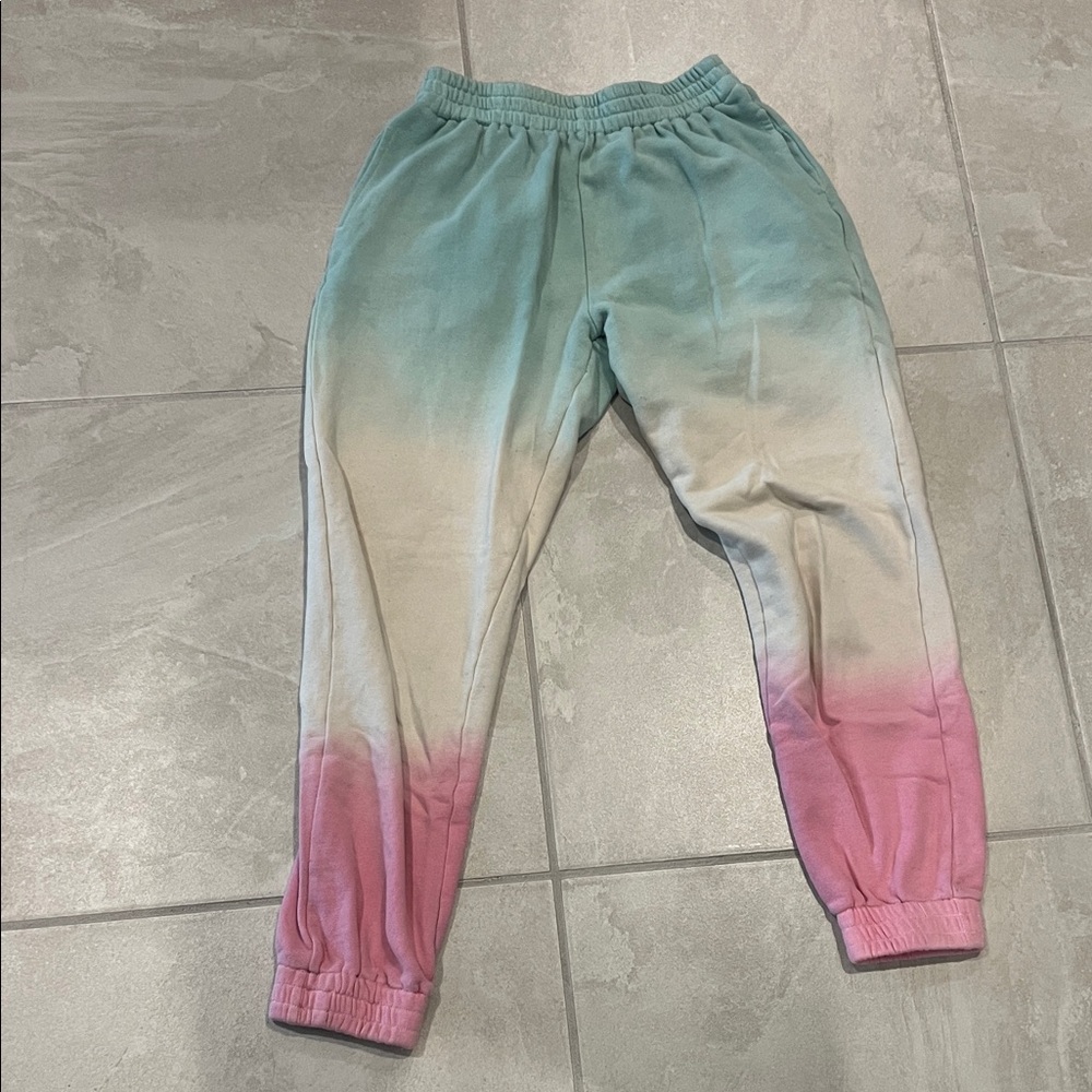 Adika Ombre Joggers - Pink, Cream, Green